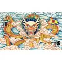 在飛比找蝦皮購物優惠-大溪神桌《果真興佛具》猛龍圖 龍圖 彩龍圖 神明彩 綢布 佛