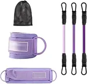 Ankle Bands for Working Out,Gym Exercise Straps with Cuffs | Elastic Fitness Pilates Equipment for Beginner and Professional Workout Enthusiast