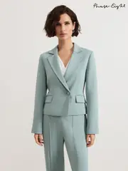 Phase Eight Blue Bowen Eau De Nil Crop Suit Jacket (AN3254) | $390