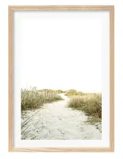 [Profile Australia] Australian Made Sandy Path 2 Art Print A3 in Natural Frame