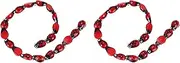 [KUNLONGSKY] 40Pcs Ladybug Lampwork Glass Spacer Beads Red 15X10Mm