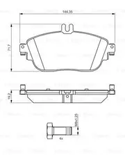 Bosch Front Brake Pads for Mercedes-Benz A 180 176 1.6L Petrol M 270.910 2012