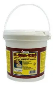 Activa Li-Qua-Che Pourable Paper Mache Air Cured Casting Compound, 1-Gallon,