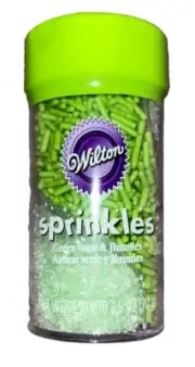 Wilton Sprinkles - Green Sugar & Jimmies, 2.5 oz (70 g) NEW