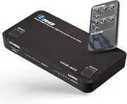 Orei 4K HDMI Matrix Switch 4 X 2 by Switcher 18G UltraHD with Arc Supports Upto 4K @ 60Hz & 1080P IR Remote Control - Full Matrix Selection (UHD-402)