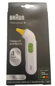 Braun IRT3515 ThermoScan 4 Compact Ear Thermometer