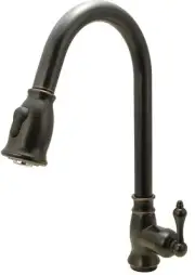 Solid Brass Single Lever High Arc Pull Down Pull Out Kitchen Faucet