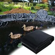 HDPE Pond Liner, 0.12mm Thick Underlay, Flexible Garden Ponds Sealing Film, Impermeable Pond Membrane for Fish Ponds, Fountains, Water Garden and Waterfall, Black(3x8m(9.8x26.2ft))