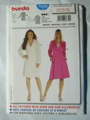 New BURDA 7639 MISSES COATS SIZES 6 - 20