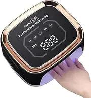 108W UV Light Nail Lamp, Cordless Rechargeable UV Light Nail Curing Lamp with Automatic Sensor/4 Timer Setting for Salon & Home, Nail Gel Polish Light Dryer Professional Nail Art Tools (Black)