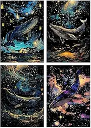 Crafts From Scratch - Crafts for Adults | Scratch Off Kit for Adults and Children, Rainbow with Night View Scratch Board (A4), Craft Set - 8 Sheets of Card