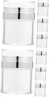 8 Pcs Empty Cream Container Airless Pump Jar Pump Lotions Container Airless Lotion Containers Small Travel Containers for Lotions Small Pump Airless Jars Body Butter Pump Jars