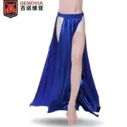 Performance Belly Dance Costume Saint Skirt 2-sides Slits Skirt Sexy Women Skirt