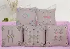 5 Sets of 18" x18" Christmas Linen Santa Claus Pillow Cases Sofa Cushion Cover