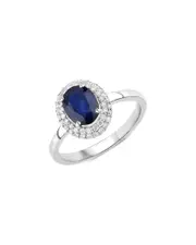 Diana M. 14K 1.84 ct. tw. Diamond & Blue Sapphire Ring