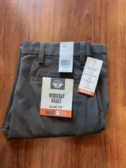 Dockers Workday Khaki Pant Slim Fit In LT. Gray 32x32 - Stretchy/Wrinkle Free