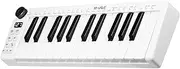 Generic SMK-25 Multicolor MIDI Keyboard Controller, 25 Velocity Sensitive Keys, USB-C, Wireless MIDI Out, Includes Type-C Cable, User Manual