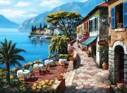 Anatolian Overlook Café II 1000 Piece Jigsaw Puzzle By Sung Kim