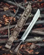 Custom Handmade Spring Steel 5160 Hunting Forest Full Tang Machete Sword/Sheath
