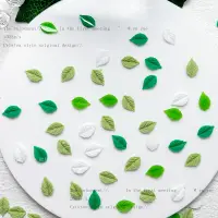 在飛比找蝦皮購物優惠-JTappres新款綠色小葉子美甲飾品夜光仿真小樹葉美甲配件