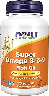 NOW Super Omega 3-6-9 1200mg, 90 Softgels (Pack of 2)