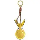 在飛比找遠傳friDay購物優惠-LOEWE 壓印LOGO惡龍造型牛皮鑰匙圈吊飾.黃