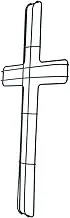 NOLITOY Cross Wreath Frame Metal Wire Cross Shaped Decoration for Crafting Home Wreath Frame for Christmas Celebrations
