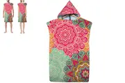 Changing Robe with Hood Quick Dry Poncho Mandala Wetsuit Beach Bath Towel-Style 1