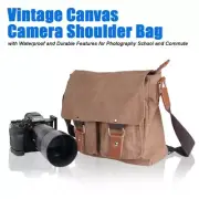 Camera Bag Photography Durable Canvas Bag Waterproof Shoulder Zipper Bag Storage
