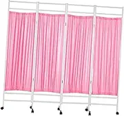 3/4/5/6-Panel Hospita Privacy Partition on Casters,Portable Room Divider,Easy Fold and Transport for Clinics Exam Rooms and Offices(4Panel)