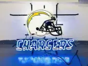 LA Chargers Helmet Neon Sign Shop Decor Window Acrylic Printed Lamp 24"x20"