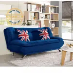 【新荷傢俱工場】 M 297 寶藍絨布沙發床/ 藍色沙發床/ 北歐沙發 現代沙發床