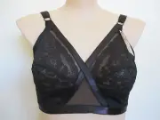 Berlei Ladies Classic Lace Wirefree Bra sizes 14B 16B Colour Black
