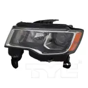 Halogen Headlight Lamp for 17-19 Jeep Grand Cherokee Chrome Left Driver (for: Jeep)