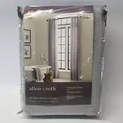 allen + roth Grey Light Filtering Grommet 1 Panel Curtain 52-in x 84-in New