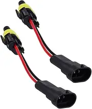 HAWILLOSCH 2Pcs Car Wire Connector Plug Adapter Wiring Harness Socket for Foglight Headlight Bulb Durable Car Light Socket Replacement