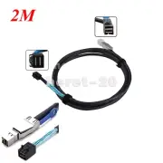 SFF-8644 to SFF8643 HD Mini SAS SATA Server Raid Adapter data Cable 2M