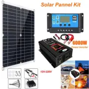 12V-220V 6000W Solar Panel Kit Power Inverter Set 200W Solar Charge Controller