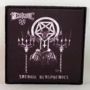 NECROPHOBIC Satanic Blasphemies SMALL PATCH Printed