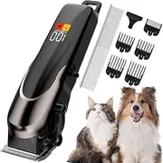 ACE2ACE Dog Clippers, Professional Pet Clippers for Dogs, Rechargeable Cordless Low Noise Grooming Razor Perfect for Thick/Heavy Coats