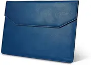 [Kronemar] 16 inch Premium Full-Grain Leather Laptop Sleeve Case - Compatible with MacBook Pro M1/M2/M3/M4 (2019-24) & Air 15-inch (2023-24) - Loose Fit, Razer Blade 15, Microsoft Surface 3 - Blue