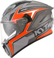 KYT NF-R Mindset, full face helmet , color: Matt Grey/Light Grey/Red , size: XL