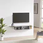 Floating TV Stand, Wall Mounted Entertainment Center and Cabinet Shelf, TV Co...