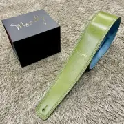 Moody 2.5 Suade Backed Guitar Strap - Kiwi/Skyblue Standard