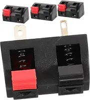 PHENOFICE Audio Terminal Block 4pcs Speaker Connectors Versatile Stereo Speaker Terminal Clip for Wire Connections