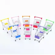 Mini Parrot Shopping Cart Toy – Quirky Alloy Cage Accessory for Bird Training