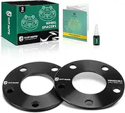 YHTAUTO 5x112mm Wheel Spacers 6mm Compatible with BMW Mercedes-Benz Audi Volkswagen Mini, Tire Spacers 12.9 Grade Studs, 66.6mm Center Bore 5 Lug 2PCS Black Spacer