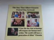 ALBERT EINSTEIN "THE DAY THAT ALBERT EINSTEIN FEARED HAS ARRIVED" WORLD IDIOTS