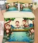 3D Monkey River NAO841 Bed Pillowcases Quilt Duvet Cover Set Queen King Fay
