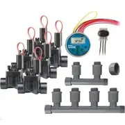 Hunter Node 6 Station DC Controller With Valve And Manifold Kit